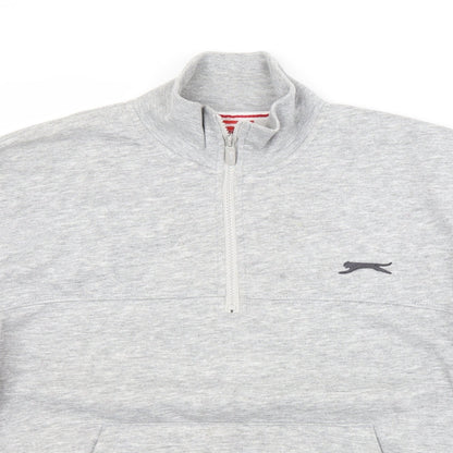 Mens UK Size S Slazenger Grey Full Zip Sweatshirt