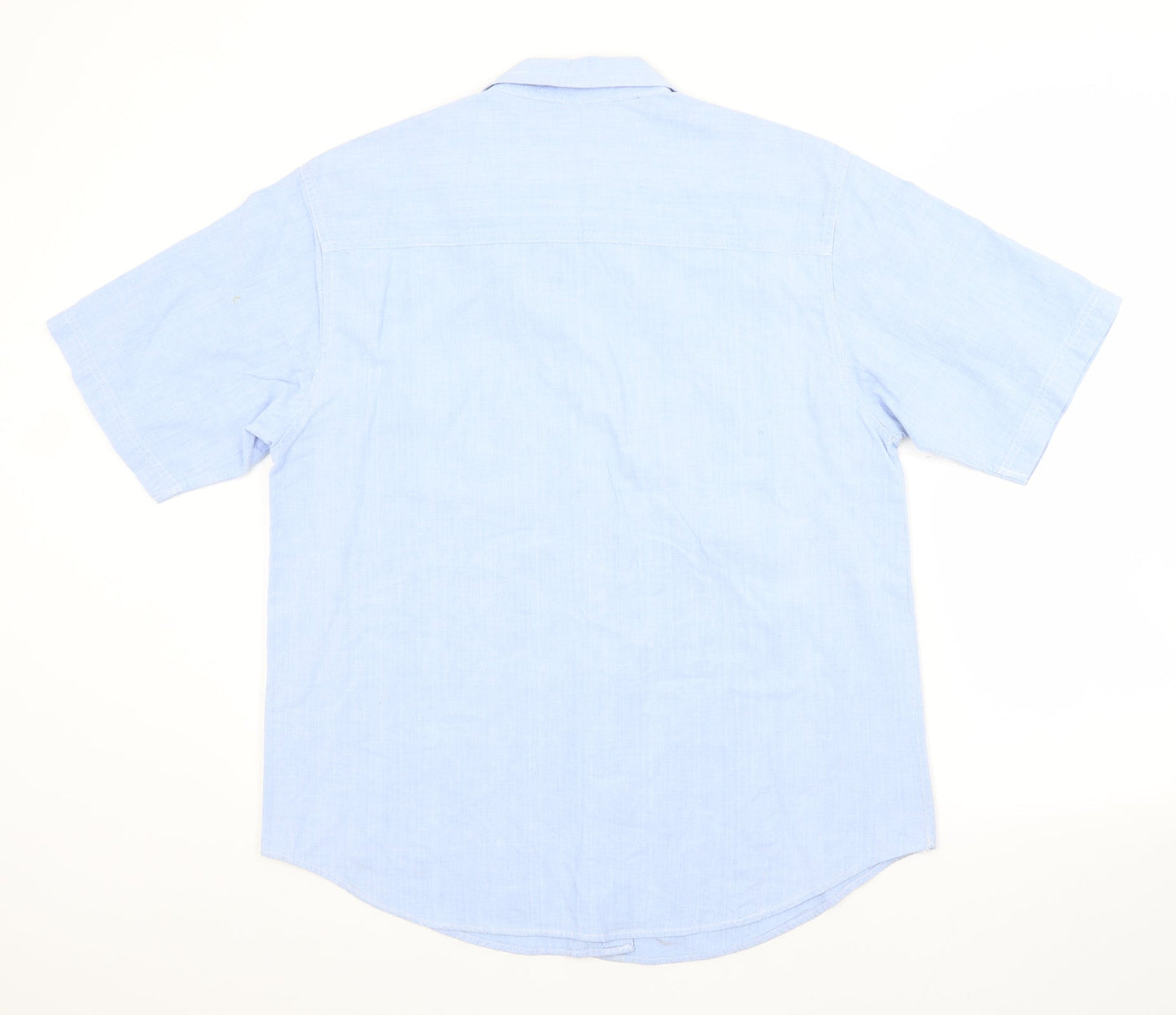 Womens UK Size L Preworn Blue Basic Button-Up