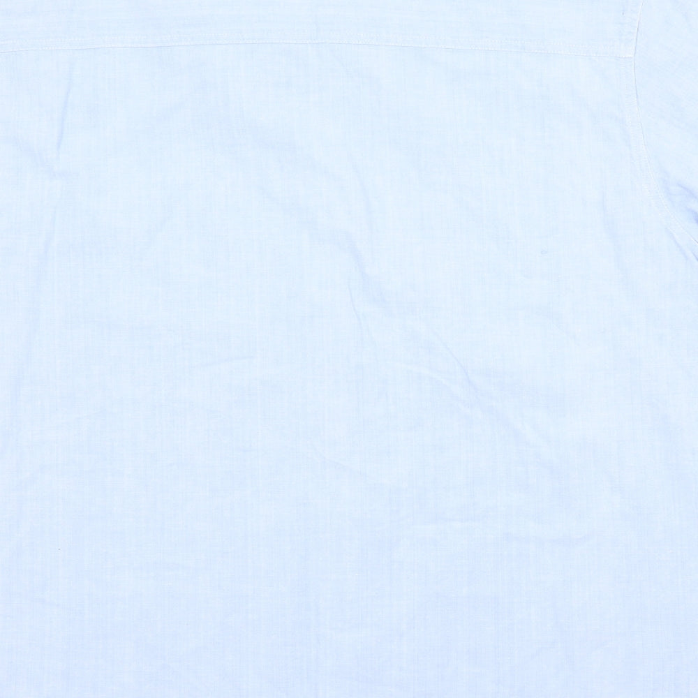 Womens UK Size L Preworn Blue Basic Button-Up