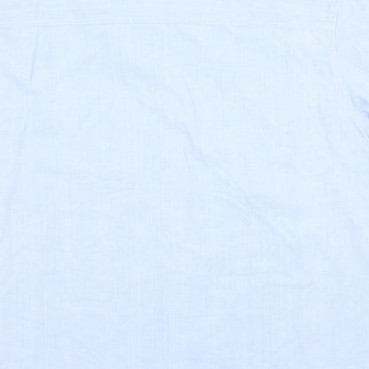 Womens UK Size L Preworn Blue Basic Button-Up