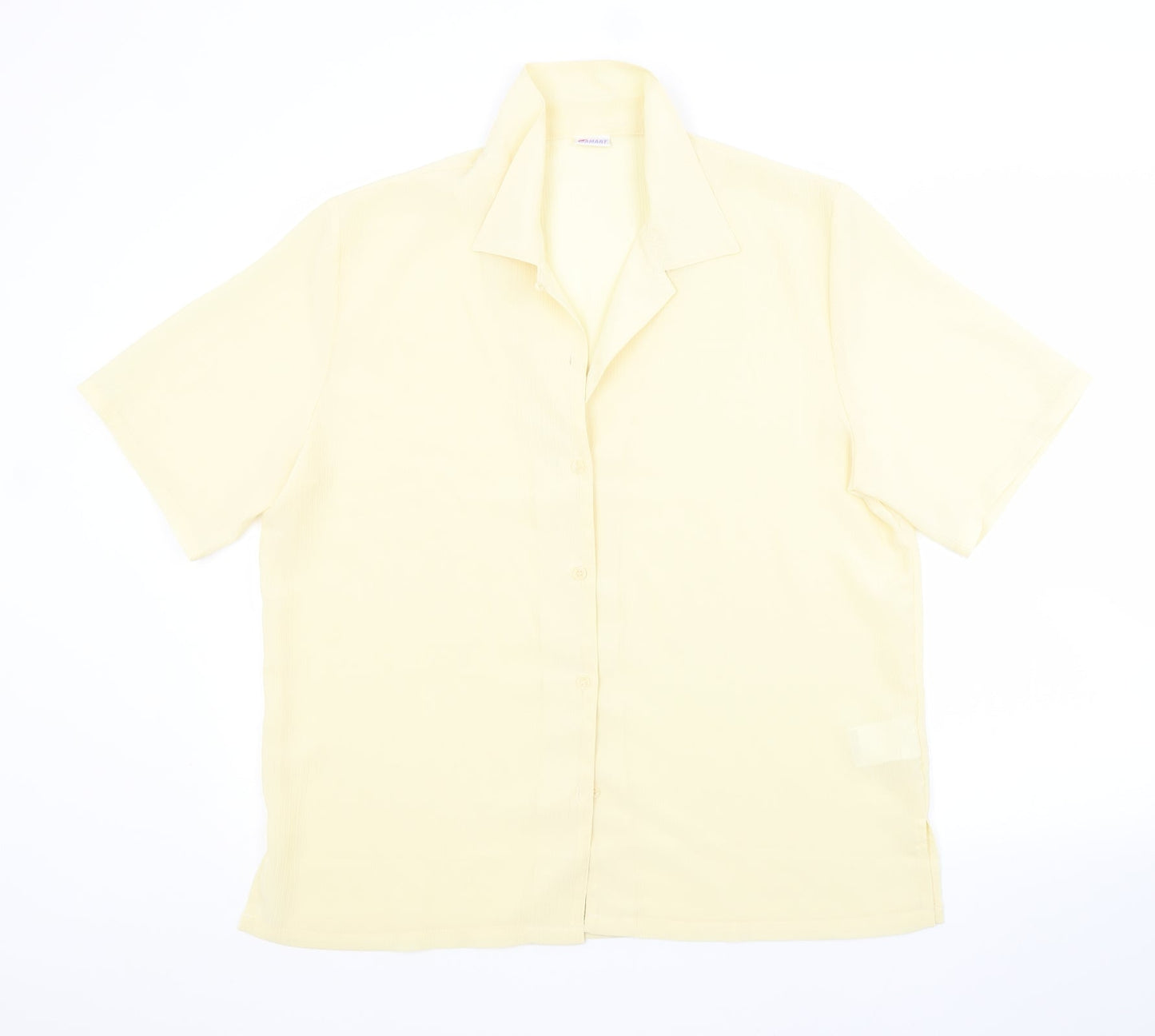 Womens UK Size 18 Damart Yellow Basic Button-Up