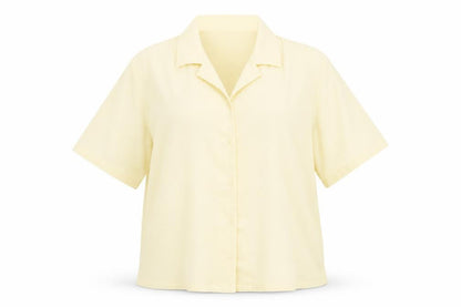 Womens UK Size 18 Damart Yellow Basic Button-Up