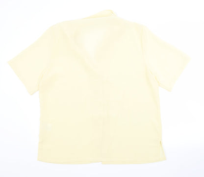 Womens UK Size 18 Damart Yellow Basic Button-Up