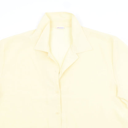 Womens UK Size 18 Damart Yellow Basic Button-Up