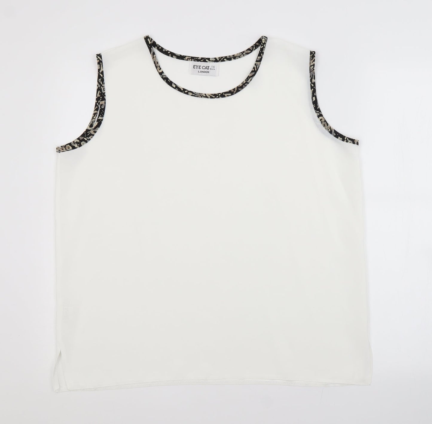 Womens UK Size 16 EYE CATCH White Basic Blouse