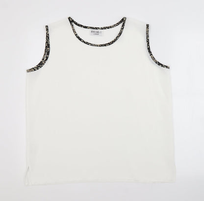 Womens UK Size 16 EYE CATCH White Basic Blouse