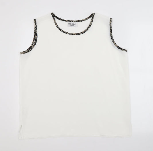 Womens UK Size 16 EYE CATCH White Basic Blouse