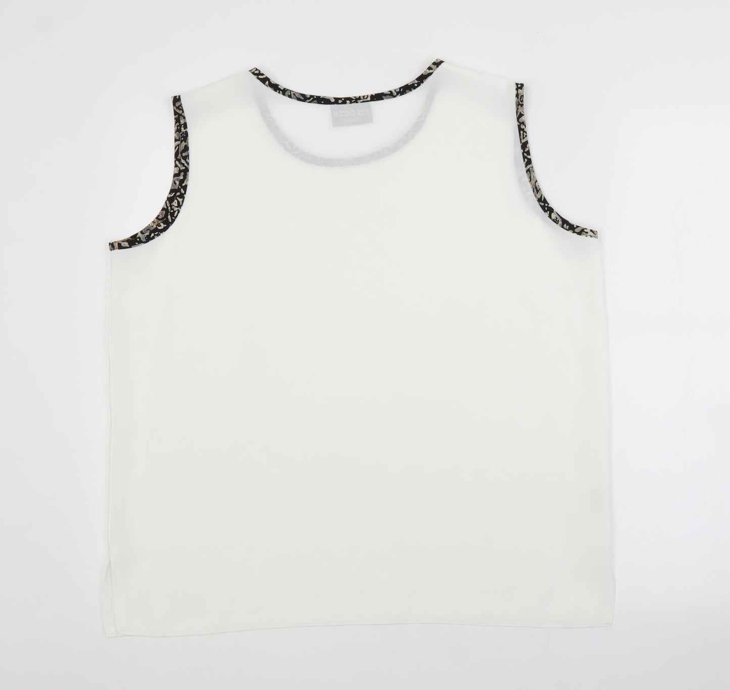 Womens UK Size 16 EYE CATCH White Basic Blouse