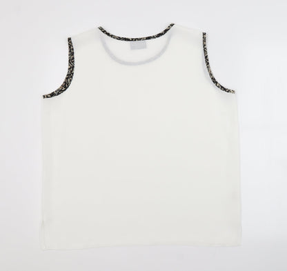 Womens UK Size 16 EYE CATCH White Basic Blouse