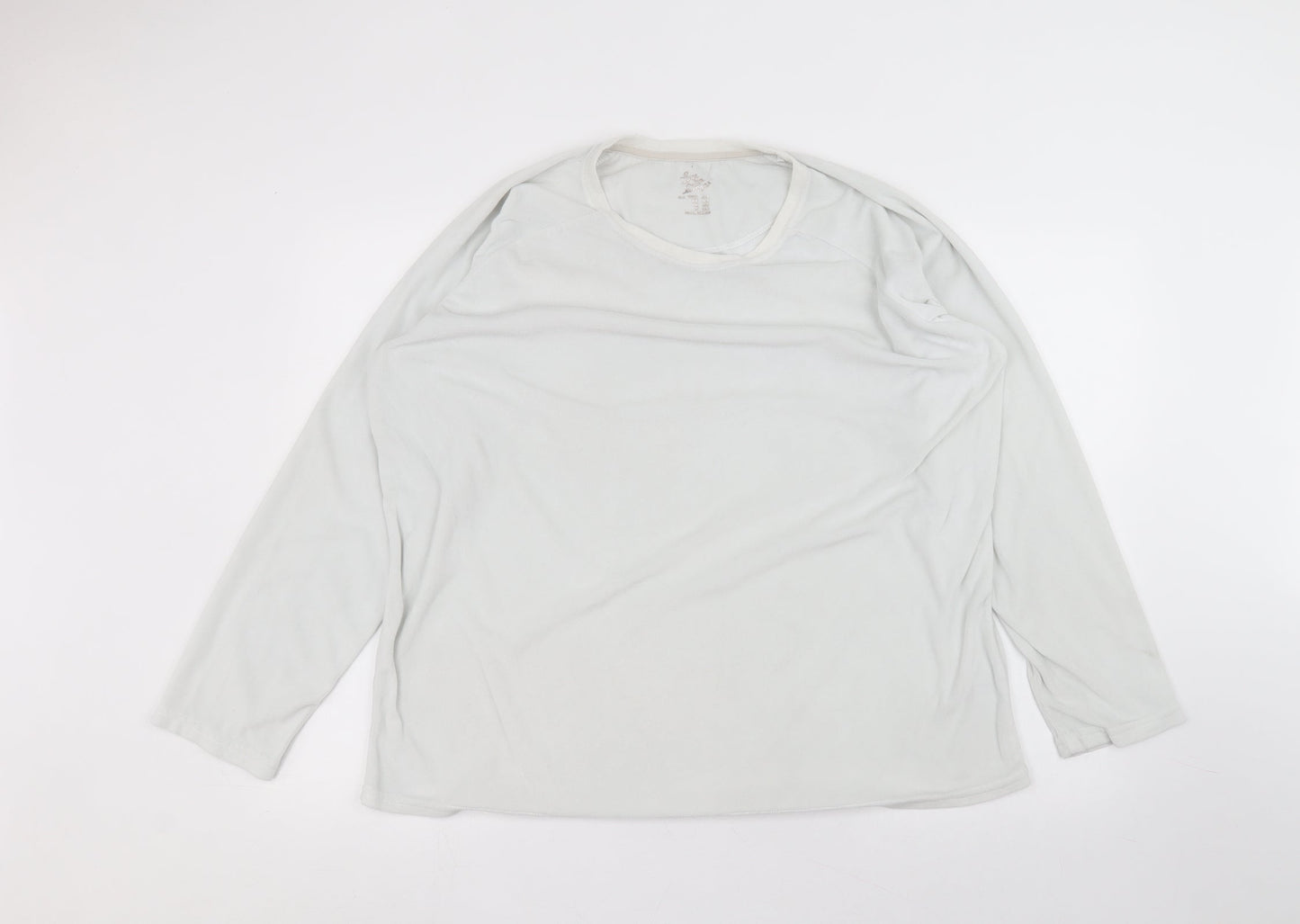 Primark Womens White Round Neck  Polyester Pullover Jumper Size XL