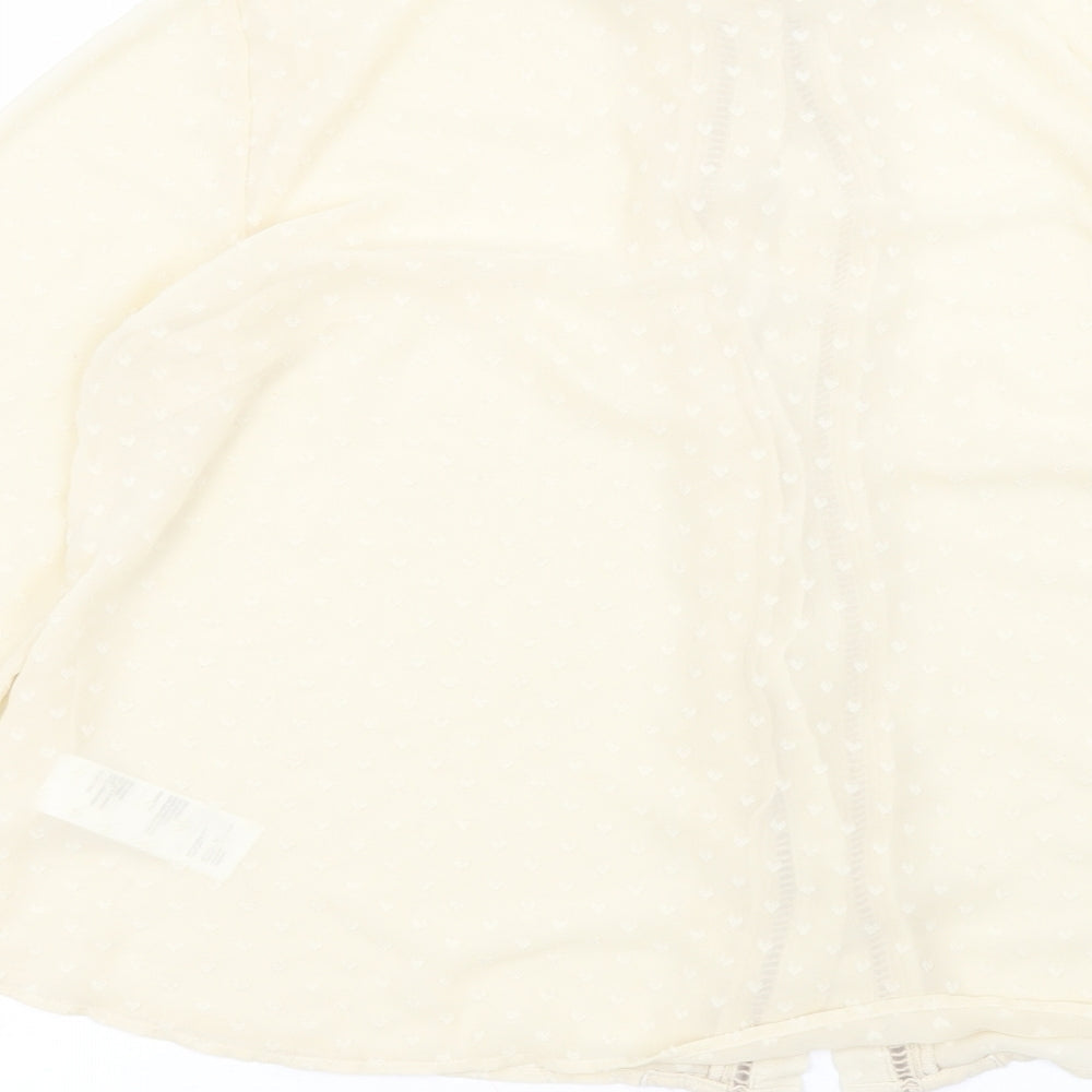 Womens UK Size 16 Oasis Beige Basic Button-Up