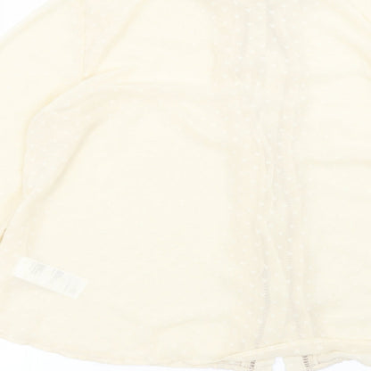 Womens UK Size 16 Oasis Beige Basic Button-Up