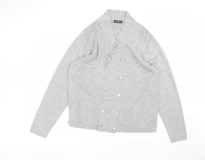 Goodsouls Womens Grey Round Neck  Acrylic Cardigan Jumper Size XL