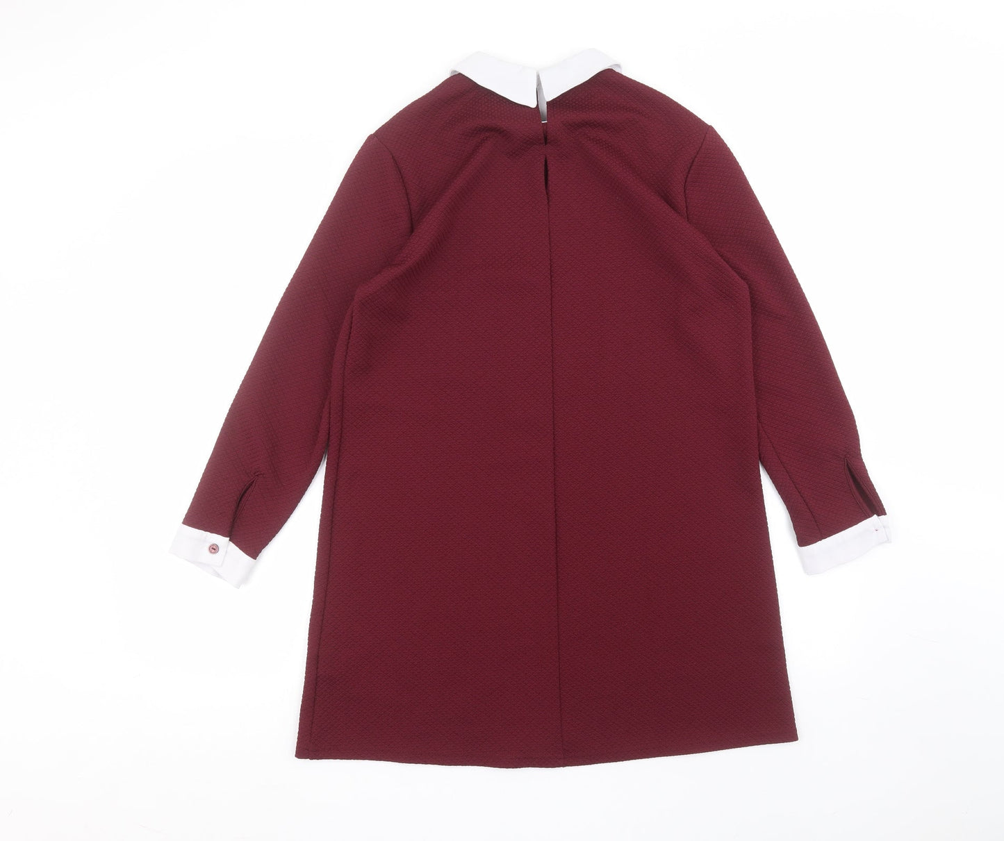 Primark Womens Red Collared  Polyester Pullover Jumper Size 12