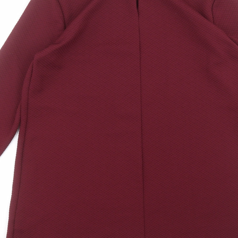 Primark Womens Red Collared  Polyester Pullover Jumper Size 12