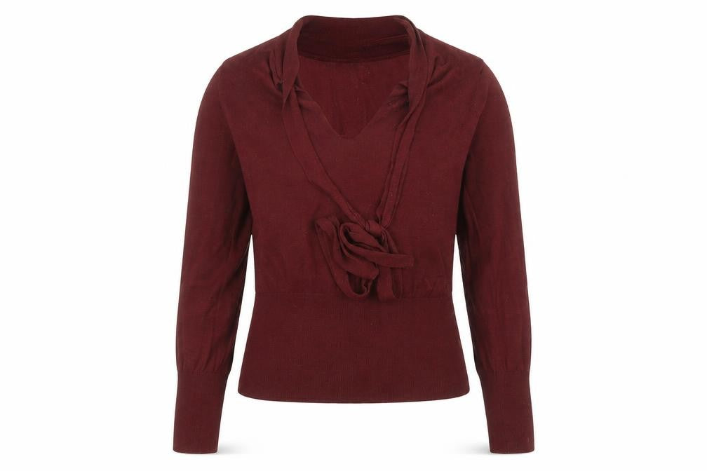Womens UK Size M H&M Red Basic Blouse