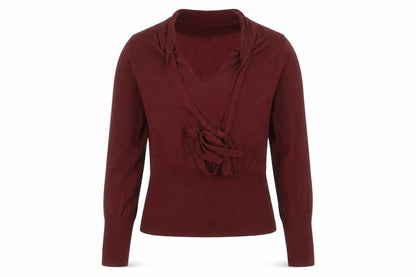 Womens UK Size M H&M Red Basic Blouse