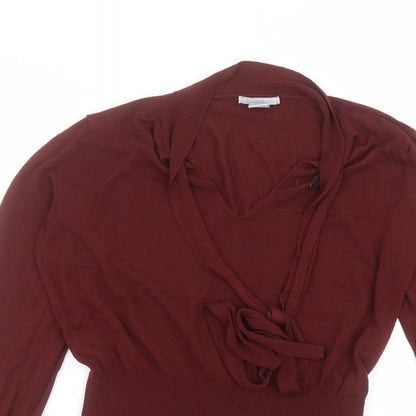 Womens UK Size M H&M Red Basic Blouse