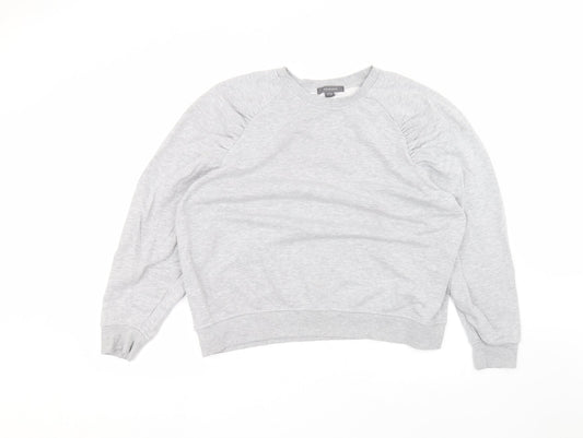 Primark Womens Grey Round Neck  Cotton Pullover Jumper Size L