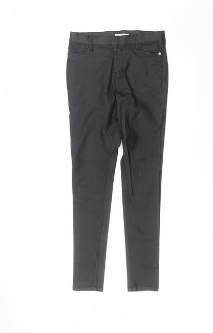 F&F Womens Black  Viscose Trousers  Size 12 L28 in Regular