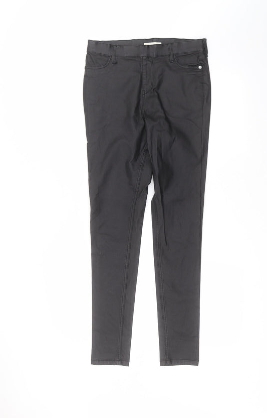 F&F Womens Black  Viscose Trousers  Size 12 L28 in Regular