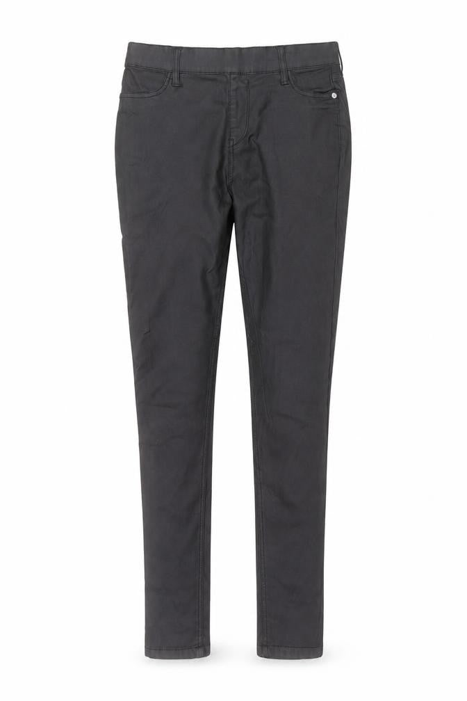 Front view of F&F women’s black viscose trousers, size UK 12, 28-inch leg regular