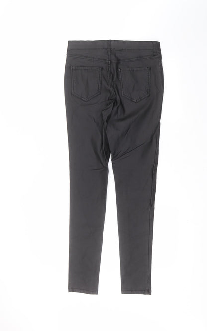 F&F Womens Black  Viscose Trousers  Size 12 L28 in Regular