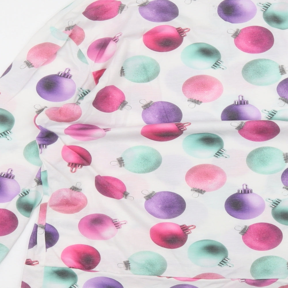 F&F Womens White Round Neck  Polyester Pullover Jumper Size 12