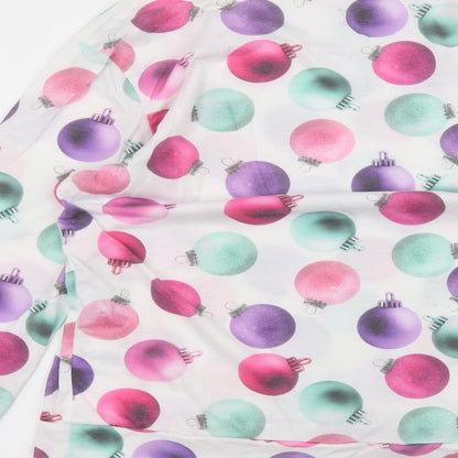 F&F Womens White Round Neck  Polyester Pullover Jumper Size 12