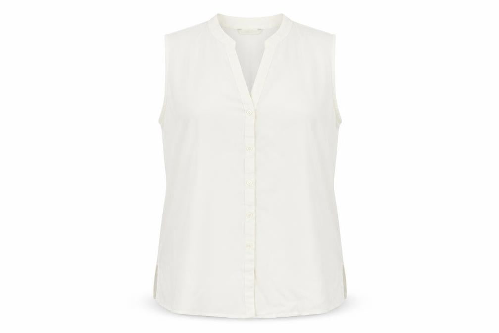 Womens UK Size 16 Marks and Spencer White Basic Button-Up