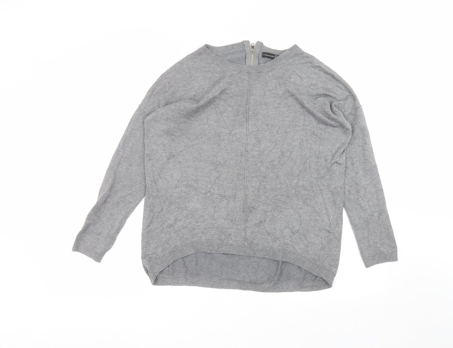 Womens UK Size S Atmosphere Grey Basic T-Shirt