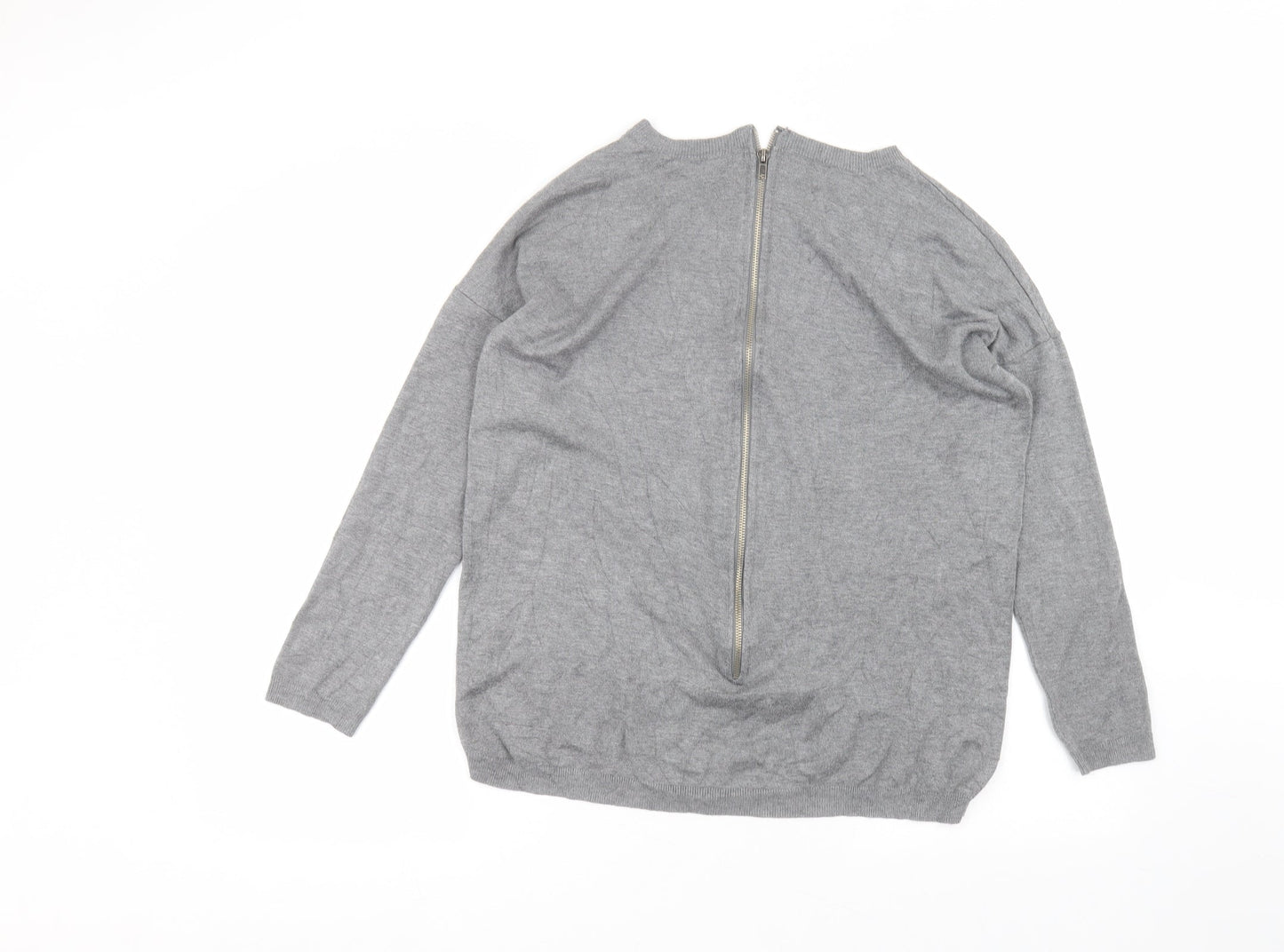 Womens UK Size S Atmosphere Grey Basic T-Shirt