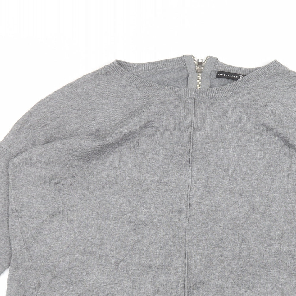 Womens UK Size S Atmosphere Grey Basic T-Shirt