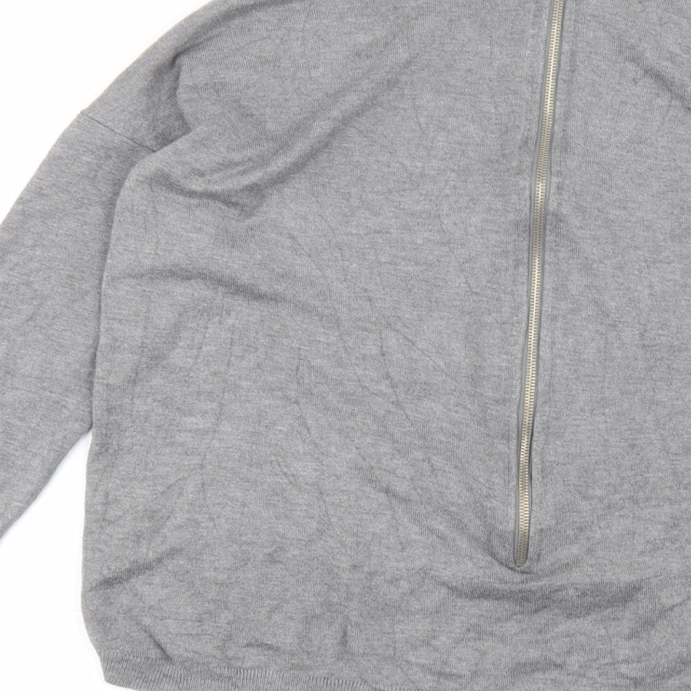 Womens UK Size S Atmosphere Grey Basic T-Shirt