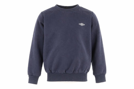 Umbro Boys Blue Round Neck  Cotton Pullover Jumper Size 7-8 Years