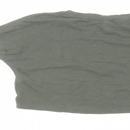 Primark Womens Green  Polyester Basic T-Shirt Size S Round Neck