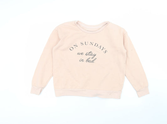 Atmosphere Womens Pink Round Neck  Cotton Pullover Jumper Size 10