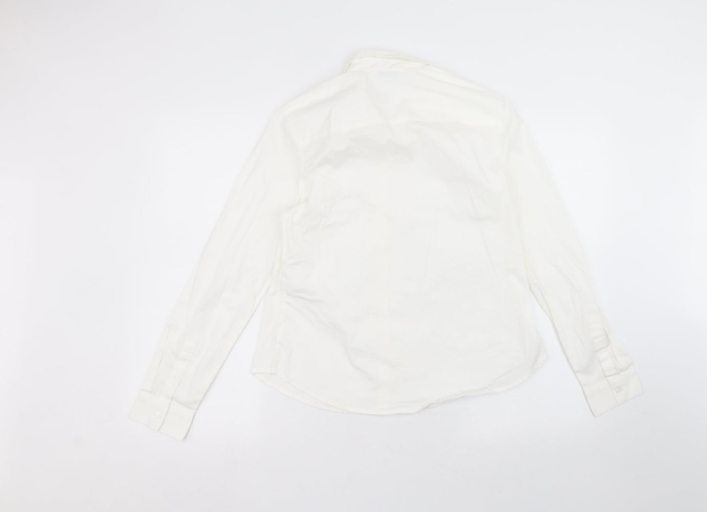 Womens UK Size 12 ASOS White Basic Button-Up