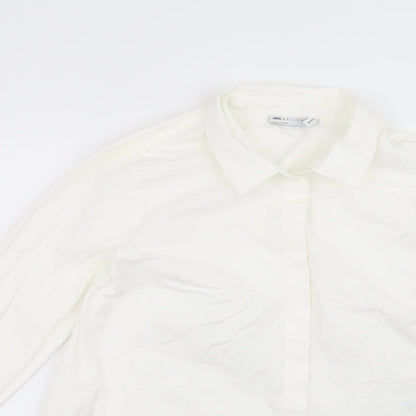 Womens UK Size 12 ASOS White Basic Button-Up