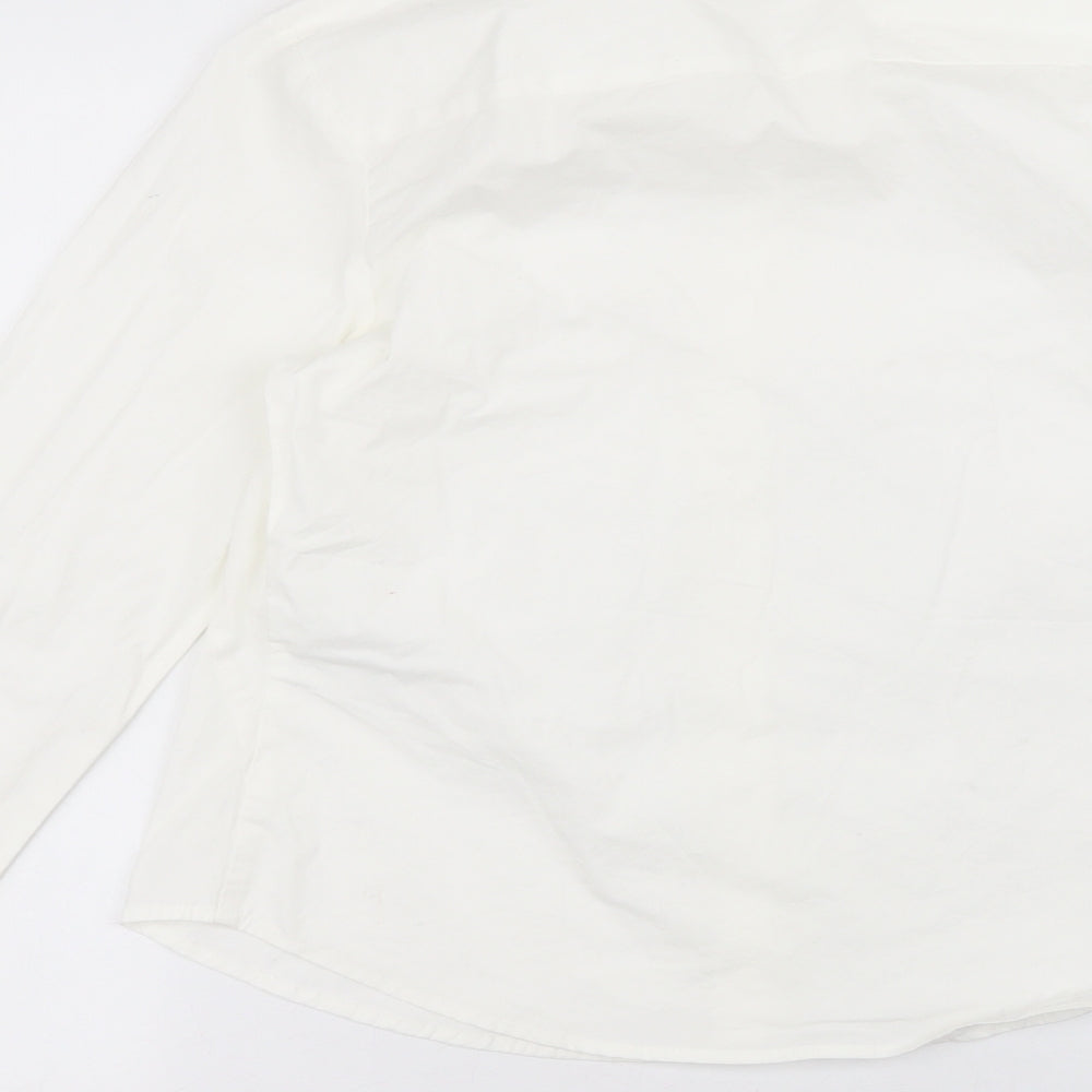 Womens UK Size 12 ASOS White Basic Button-Up