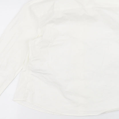 Womens UK Size 12 ASOS White Basic Button-Up