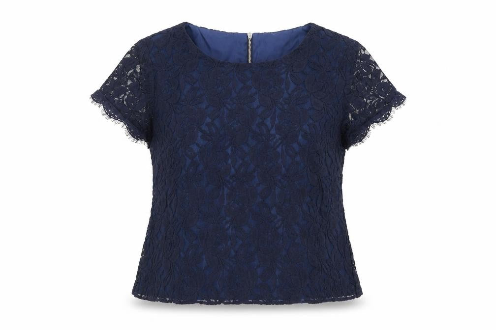 Womens UK Size 16 Country Club Blue Basic T-Shirt