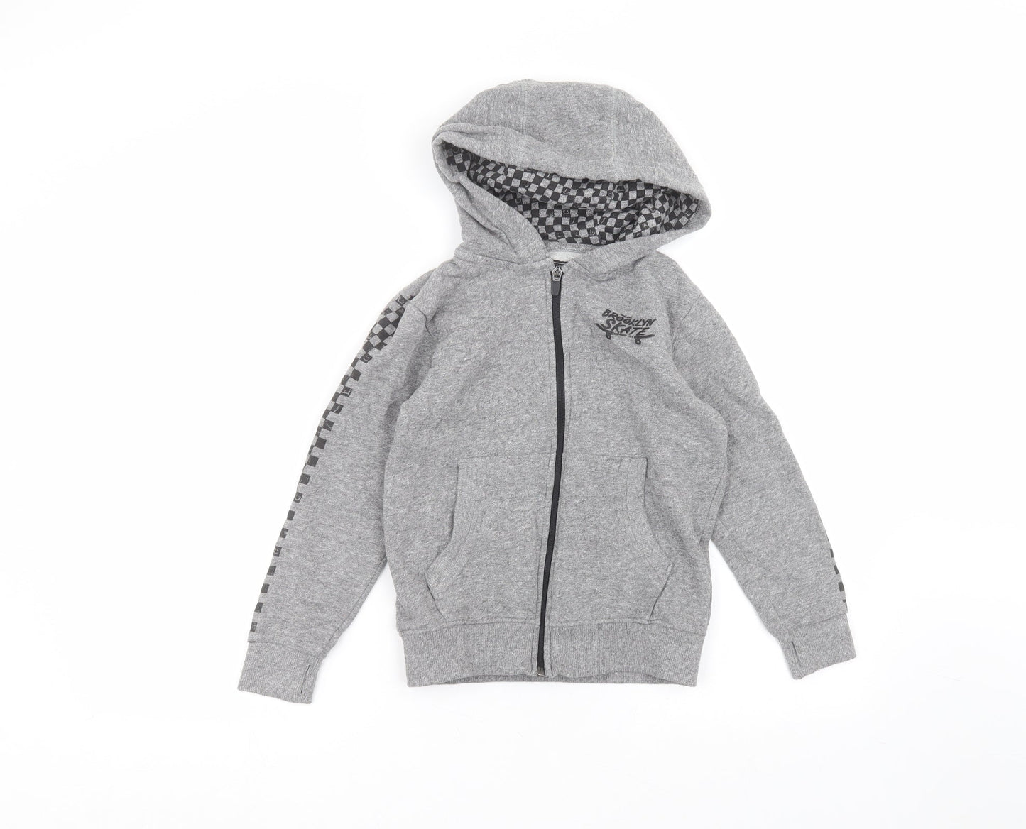 NEXT Girls Grey  Cotton Pullover Hoodie Size 8 Years