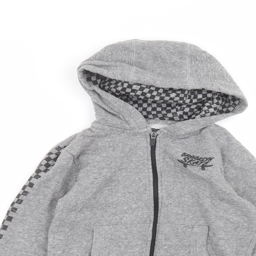 NEXT Girls Grey  Cotton Pullover Hoodie Size 8 Years