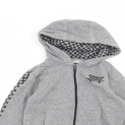 NEXT Girls Grey  Cotton Pullover Hoodie Size 8 Years