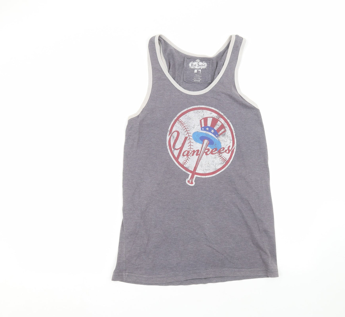Red Jacket Womens Grey  Cotton Basic Tank Size M Round Neck