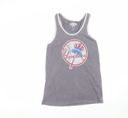 Red Jacket Womens Grey  Cotton Basic Tank Size M Round Neck