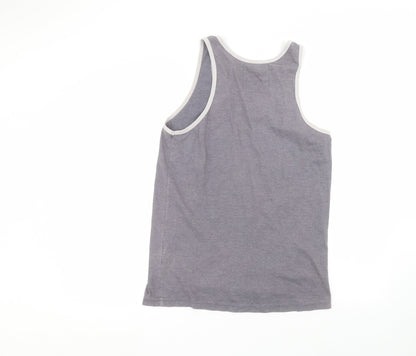 Red Jacket Womens Grey  Cotton Basic Tank Size M Round Neck