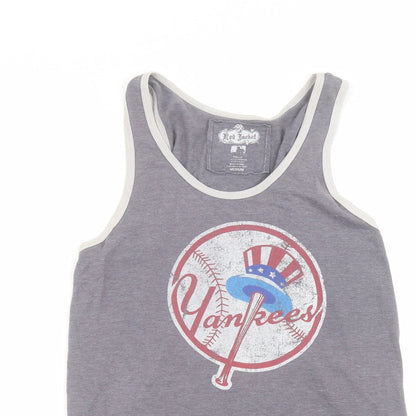 Red Jacket Womens Grey  Cotton Basic Tank Size M Round Neck
