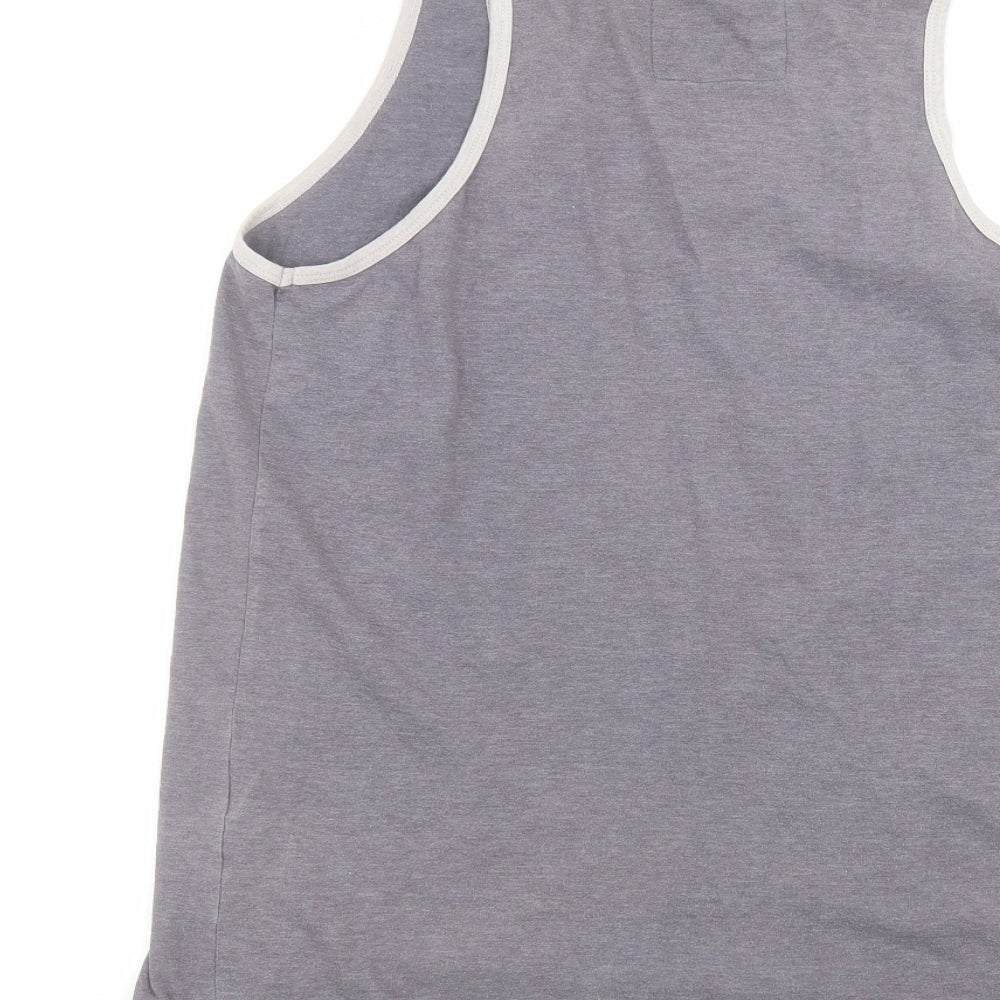 Red Jacket Womens Grey  Cotton Basic Tank Size M Round Neck